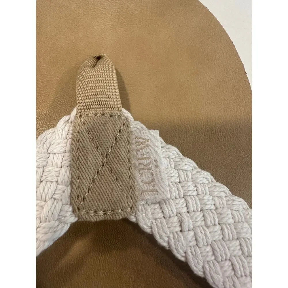 J.Crew Woven Thong Sandals Women’s Size 8 Ivory Tan NWT Flip Flops BN876